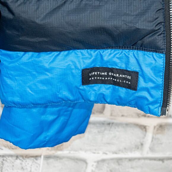 AETHER Men's Packable Shelter Jacket insulated quilted blue sz 3 / Large - Picture 5 of 9